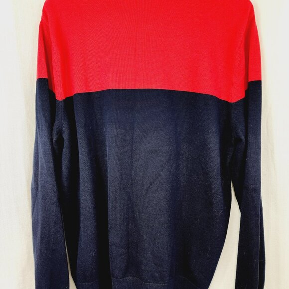 NEW Express red/navy color block sweater, size XL. - Picture 6 of 6
